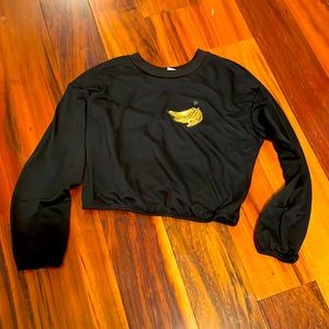 Long sleeve midriff top